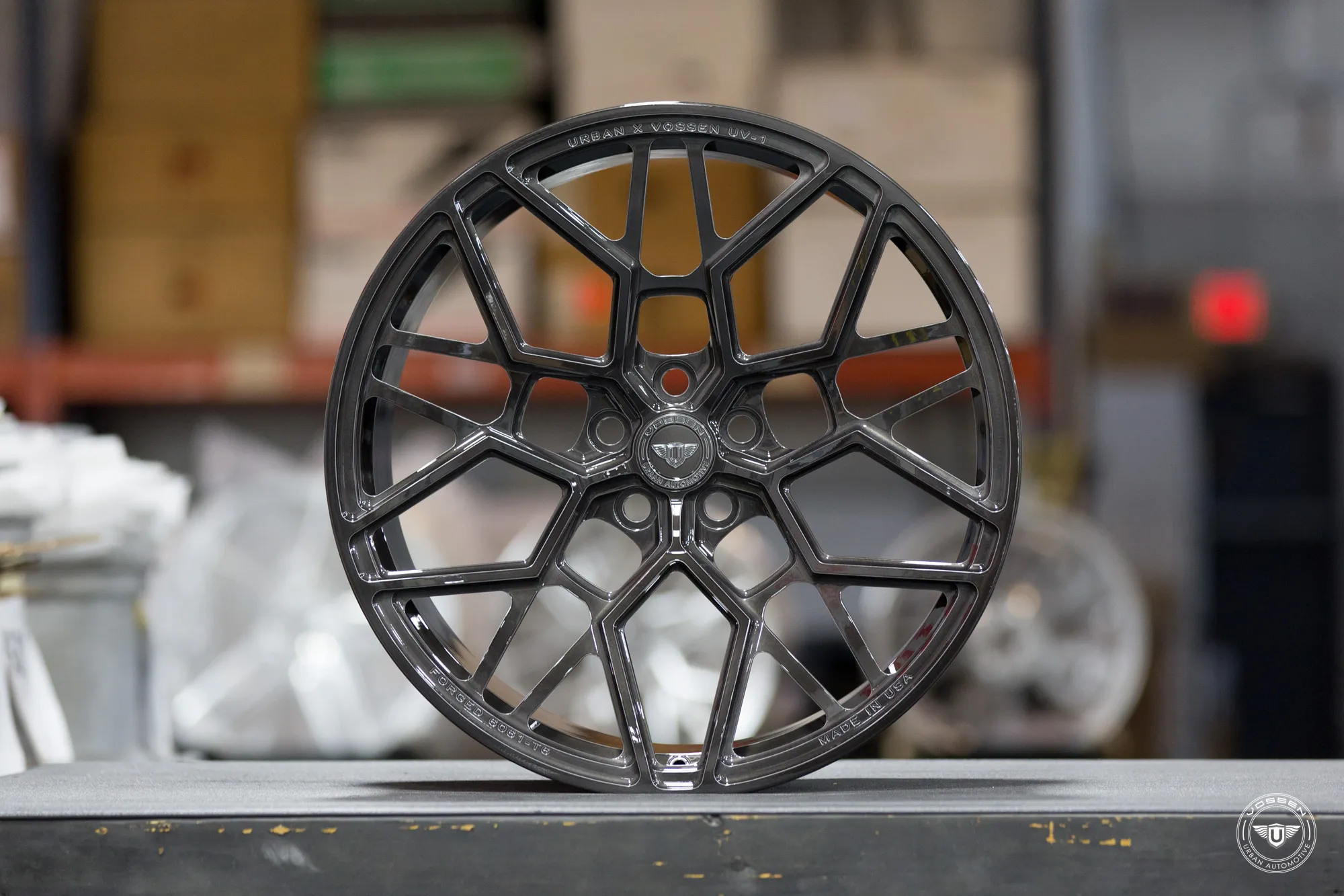 Vossen UV 1 forged wheel — close-up spoke detail