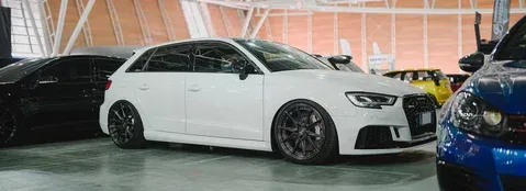 Metallic Ice White Audi RS3 Sportback on ADV.1 ADV5.2 M.V2 Advanced Series Wheels