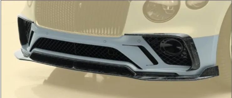 Front bumper with front lip Mansory Carbon for Bentey Continental GT