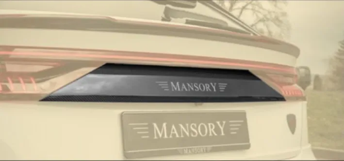 Rear logo panel with illimunated logo Mansory Carbon for Audi RS Q8