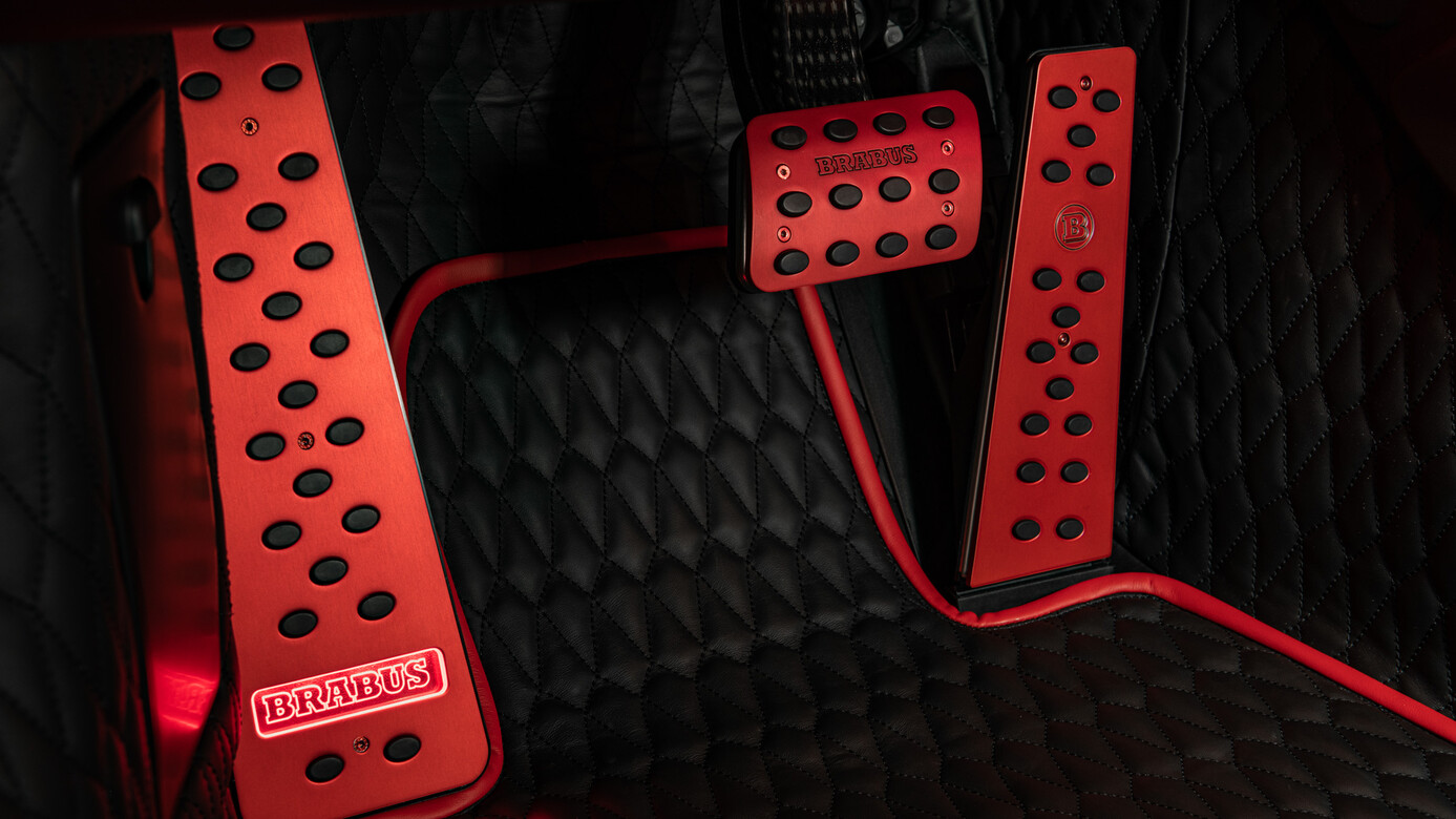 Pedal pads illuminated Brabus Carbon for Porsche 911 Turbo
