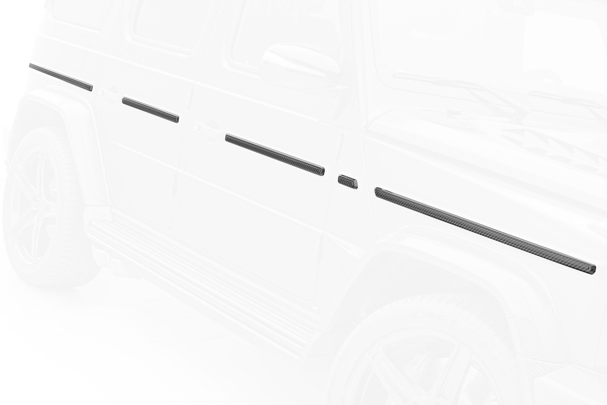 Side molding carbon BS Style for Mercedes G-class W463A AMG G 63