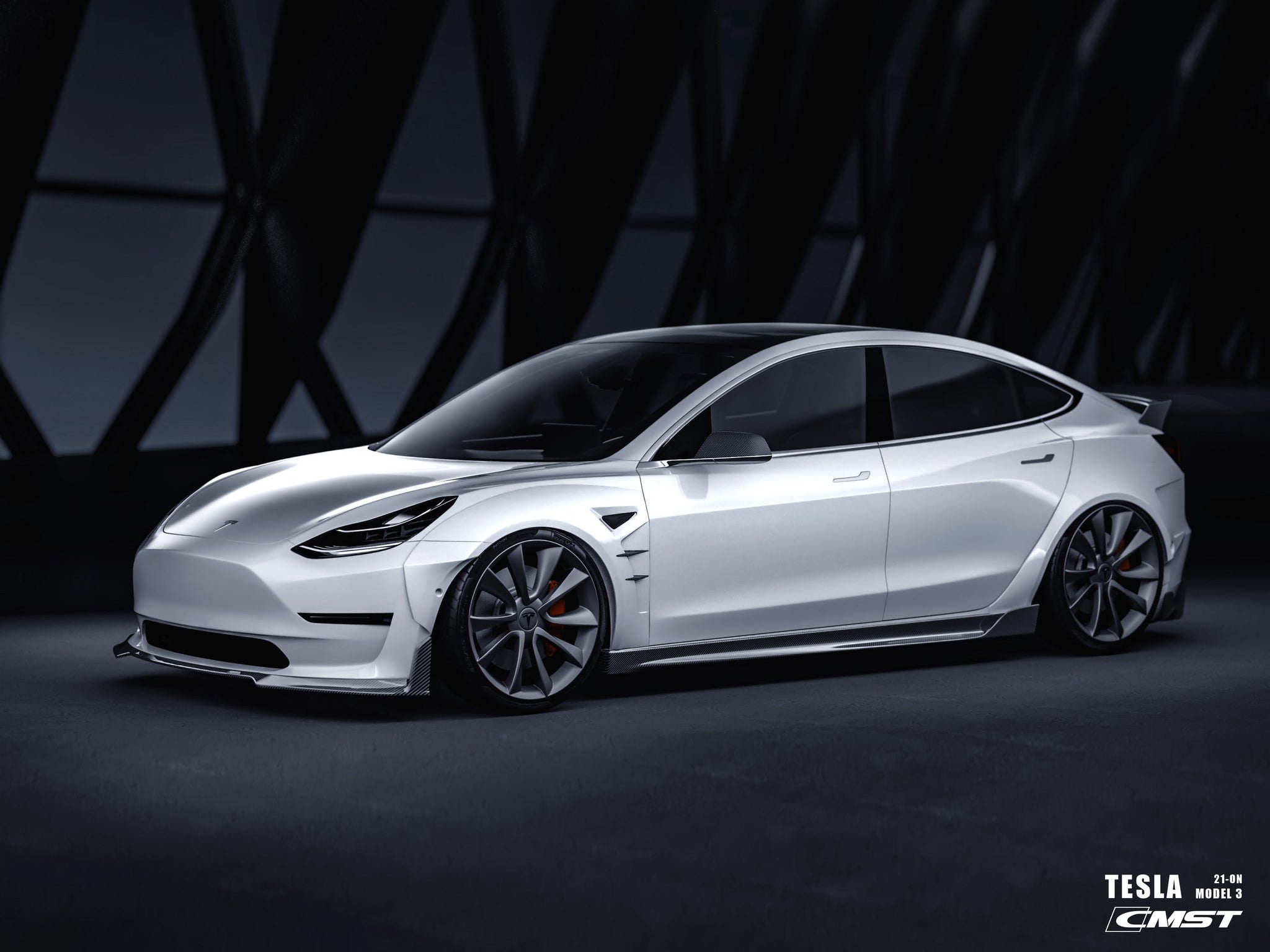 Check our price and buy CMST Carbon Fiber Body Kit set for Tesla Model 3!