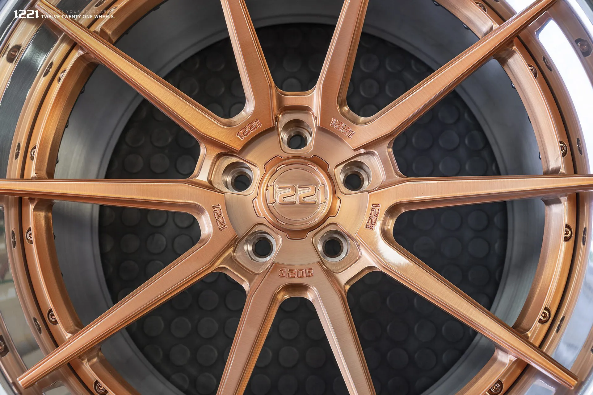 1221 Wheels 0110 on Lexus LFA — Brushed Gloss Rose Gold (06)