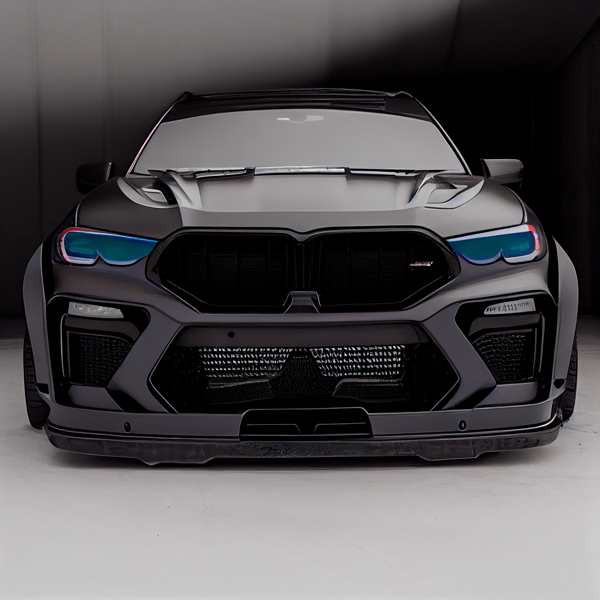 AI Custom Design Wide Body Front Bumper for BMW X5 M F95 LCI Ver 1.2