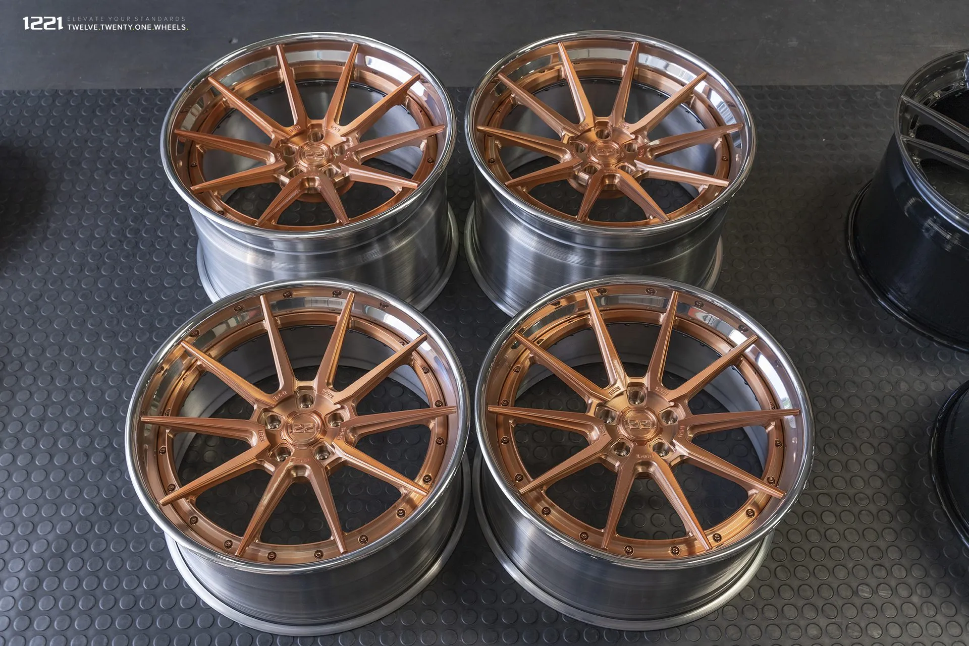 1221 Wheels 0110 on Lexus LFA — Brushed Gloss Rose Gold (03)