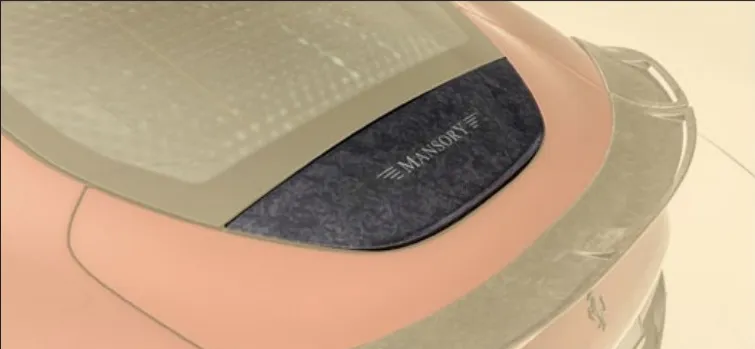 Trunk logo panel with logo Mansory Carbon for Ferrari Roma