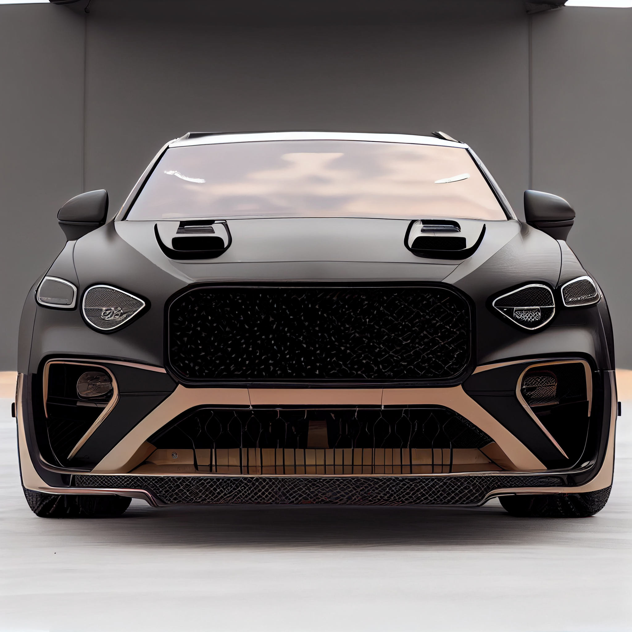 AI Custom Design Wide Body Front Bumper for Bentley Bentayga Ver 3.2
