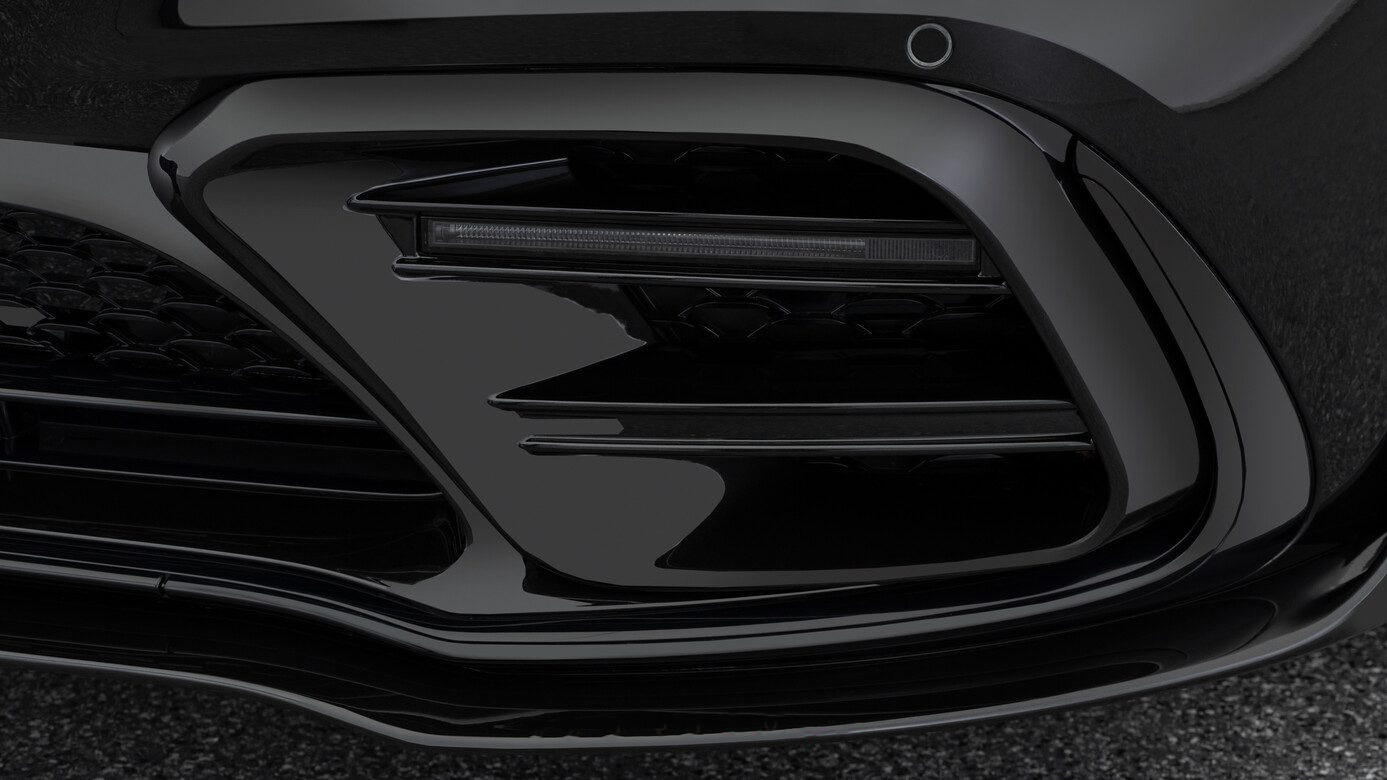 Front bumper inserts BS Style Carbon for Mercedes S-class W 223 AMG Line