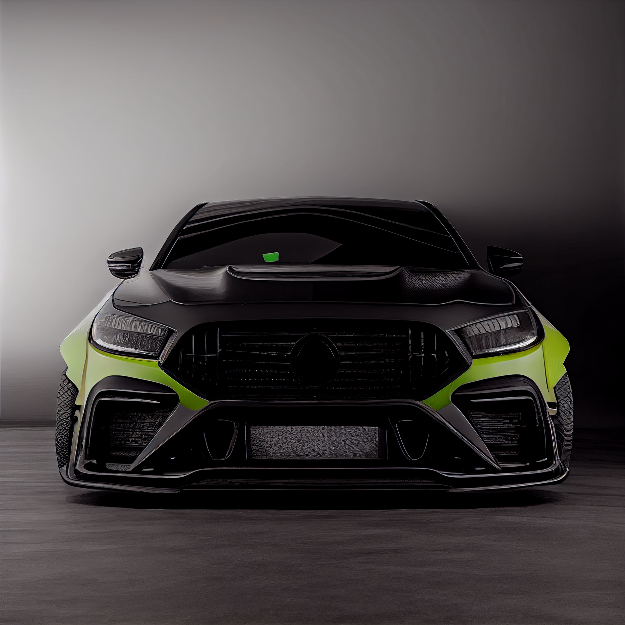 AI Custom Design Wide Body Front Bumper for Mercedes-Benz S-class W223 AMG Ver1.2