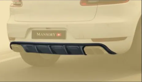 Replacement of original diffuser Mansory Carbon for Porsche Macan