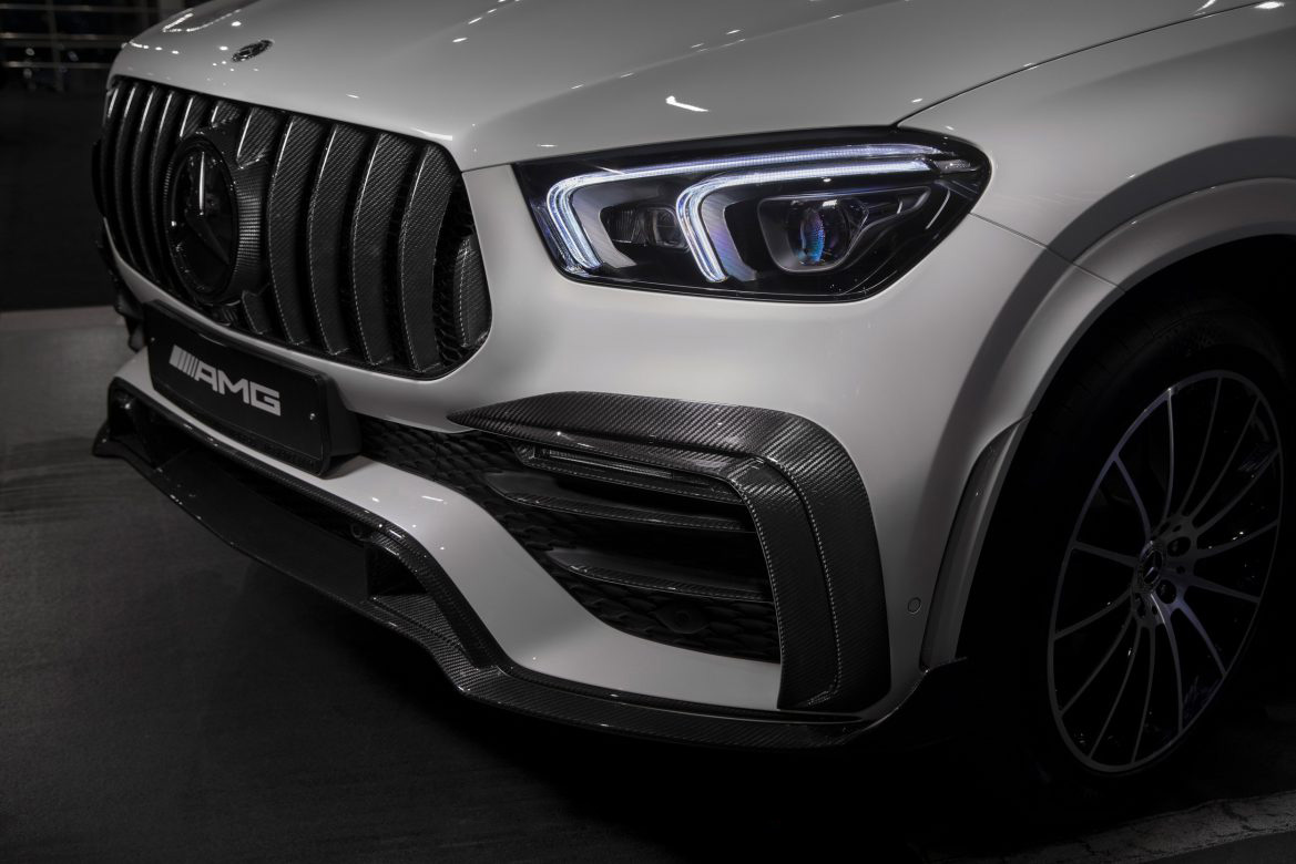 Carbon front bumper lip for Mercedes-Benz GLE V 167 AMG Line