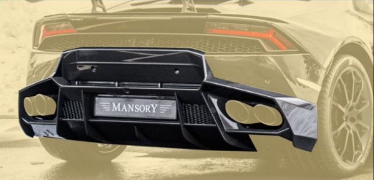 Designed diffuser for original car rear hatch panel Mansory Carbon for Lamborghini Huracan
