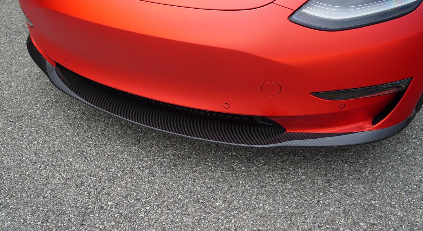 Front spoiler lip Novitec Style Carbon set for Tesla Model 3