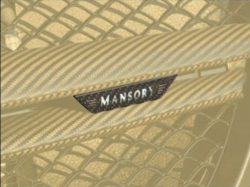Logo for front grill mask Mansory carbon for Mercedes GLE Coupe C292 