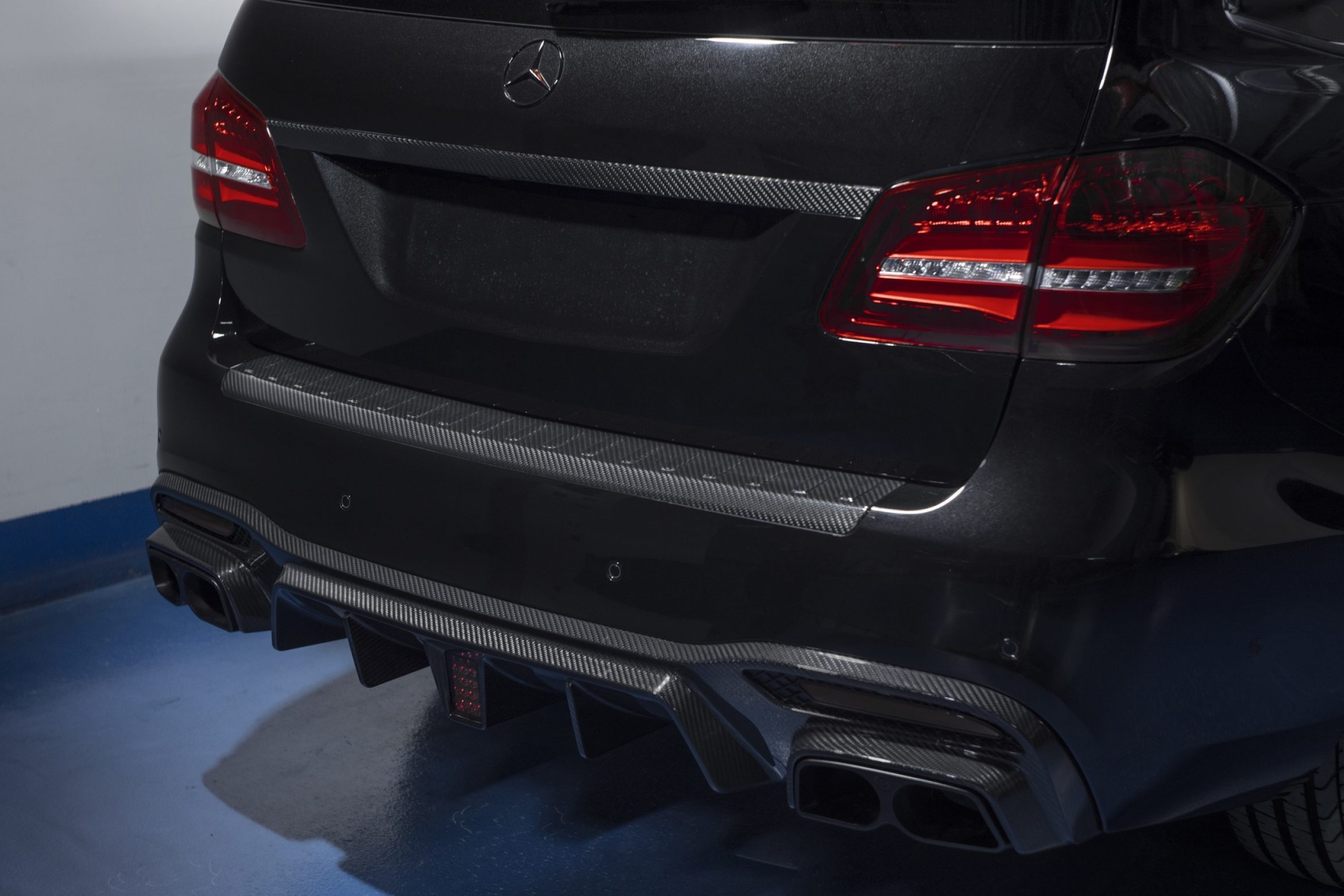 Rear diffuser BS style Carbon for Mercedes-Benz GLS AMG X166 AMG GLS 63