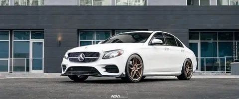 White Mercedes-Benz E-Class AMG on ADV.1 ADV005 FlowSpec Wheels