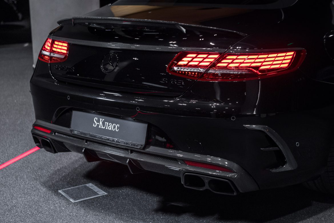 Carbon trim over the rear lights (3 parts) BS Style for Mercedes S-class AMG A217 AMG S 65