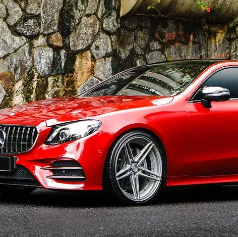 Red Mercedes-Benz E-Class C238 on ADV.1 ADV05 M.V2 Advanced Series Wheels