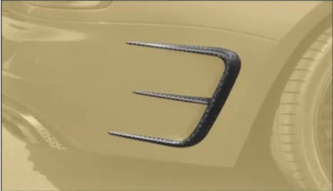 Air outtake splitter for rear bumper Mansory Carbon for Rolls-Royce Wraith II