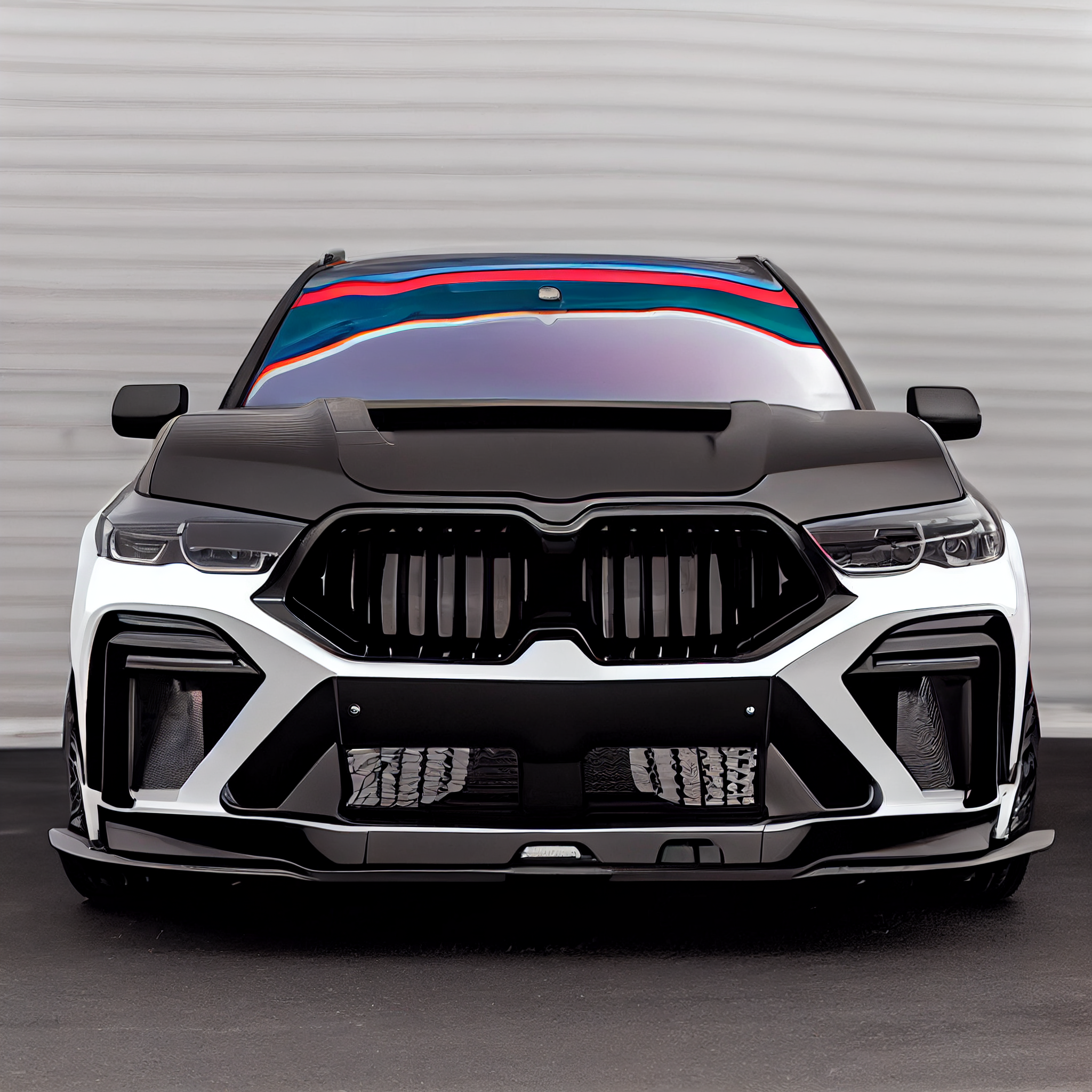 AI Custom Design Wide Body Front Bumper for BMW X7 LCI Ver1.1