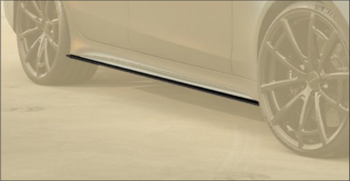 Side skirt lips Mansory Carbon for Mercedes-Benz AMG GT X290 63 4-door