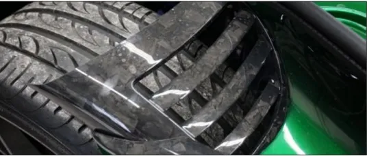 Slats for front wheel arch Mansory Carbon for Aston Martin DB11