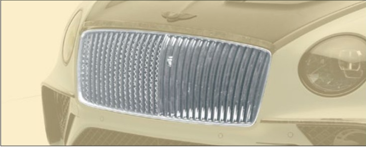 31 Lamels chromed grill Mansory for Bentey Continental GT