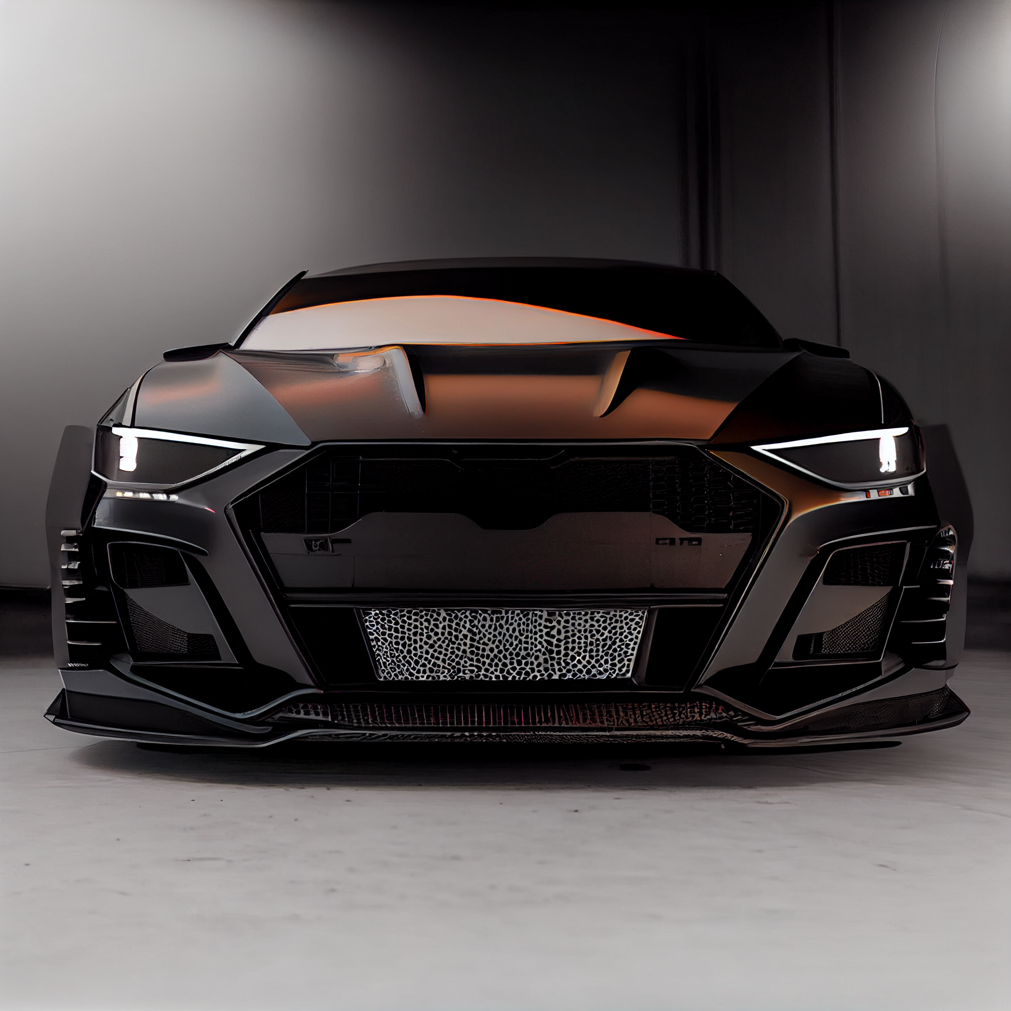 AI Custom Design Wide Body Front Bumper for Audi E-Tron Ver2.1