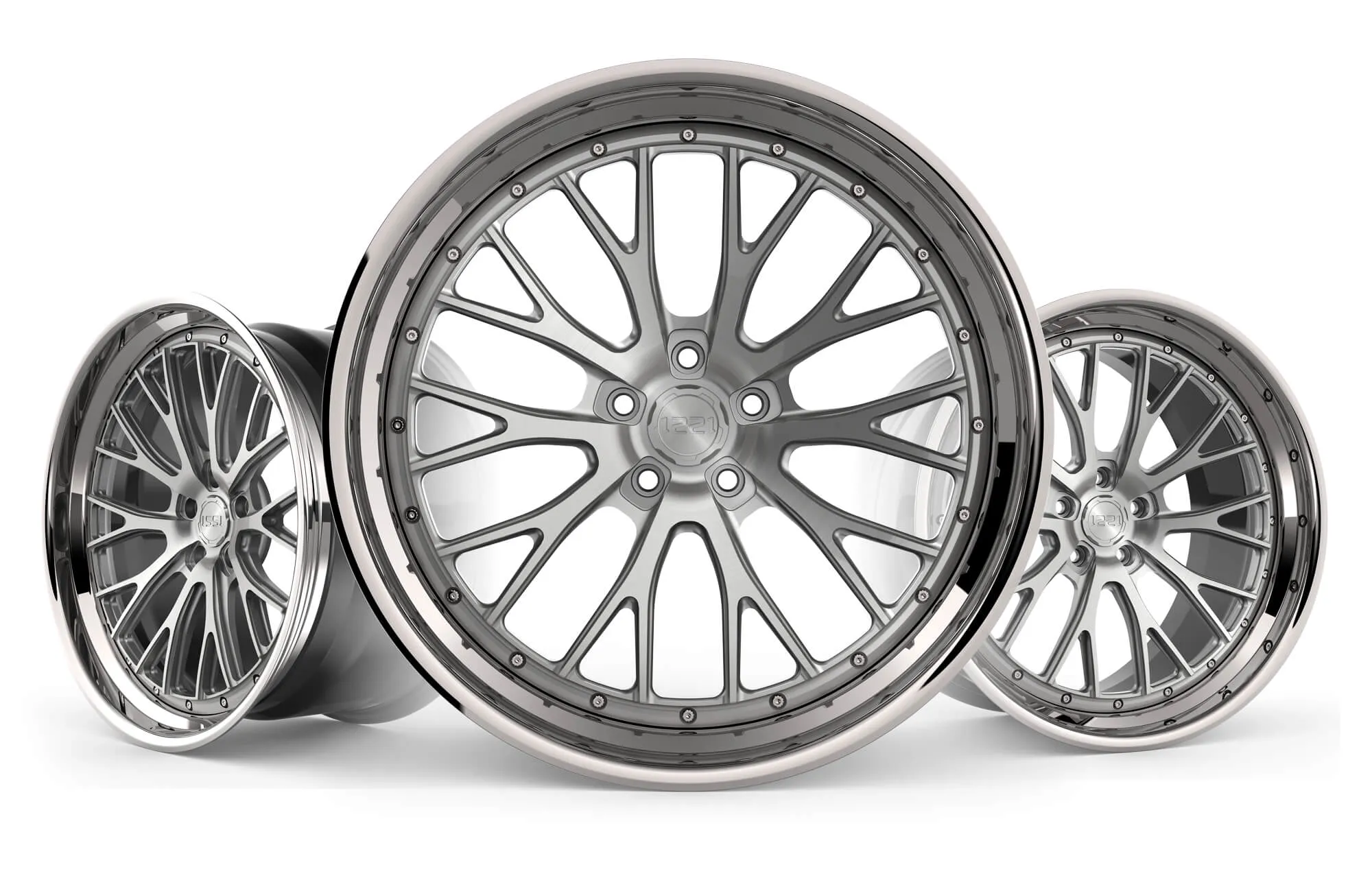 1221 Wheels 0440 AP3 SPORT3.0 Three-Piece Forged Wheel — front view