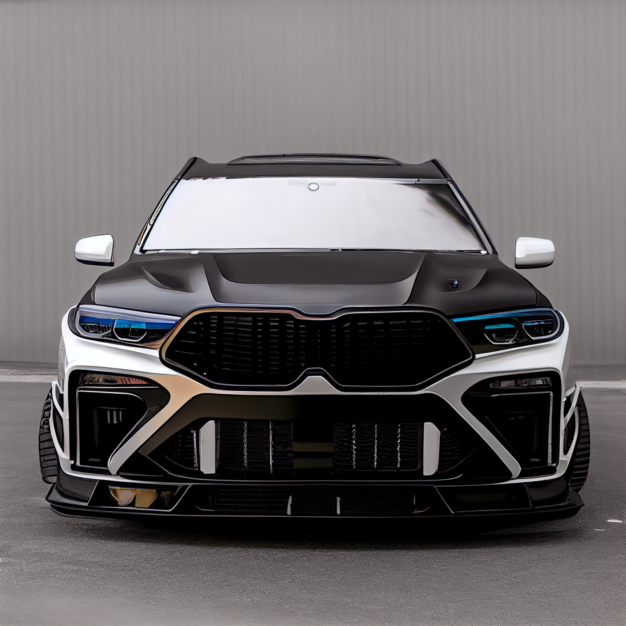 AI Custom Design Wide Body Front Bumper for BMW X7 LCI Ver1.2