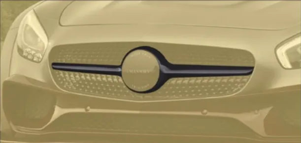 Front grill mask Mansory Carbon for Mercedes-Benz AMG GT S Coupe