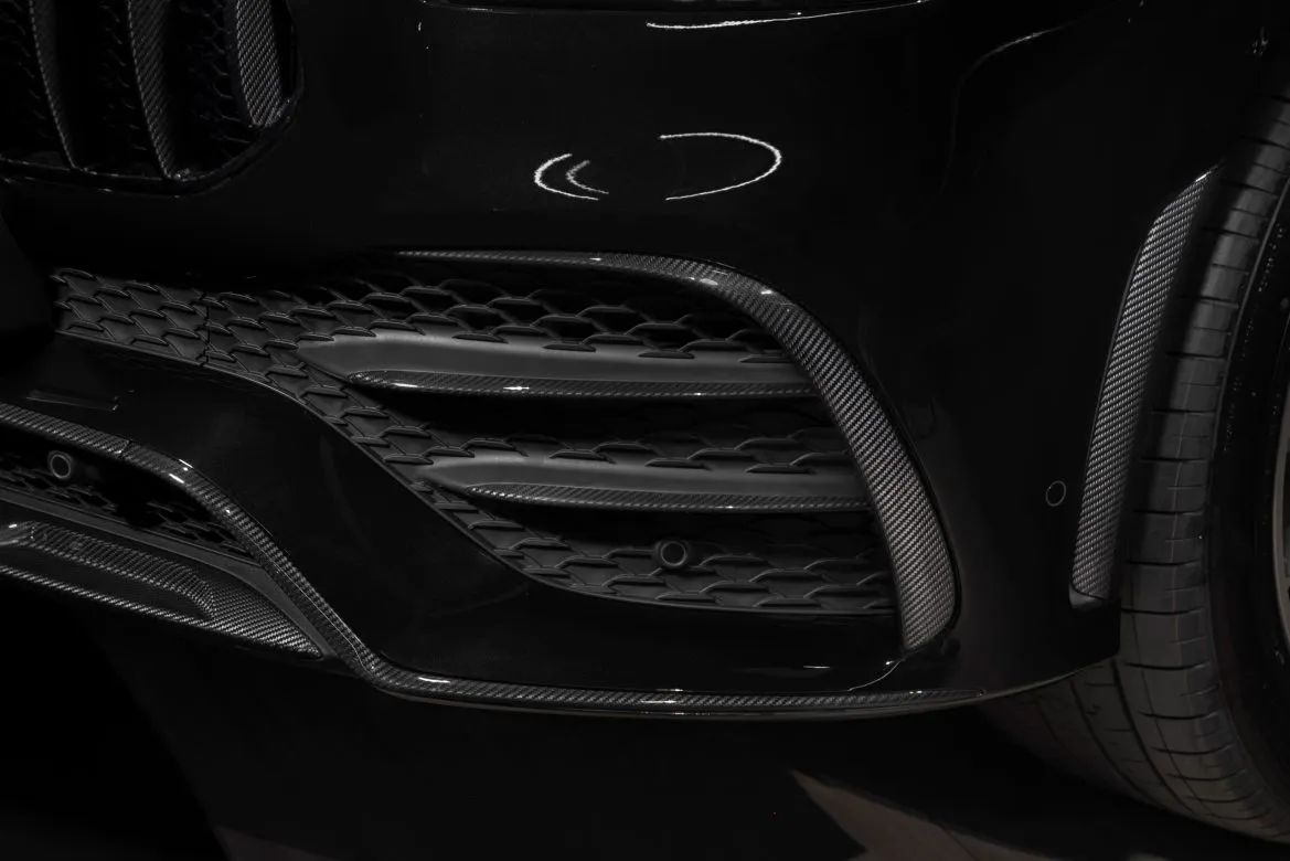 Front A splitter (3pcs) carbon for Mercedes-Benz GLE V 167 AMG Line