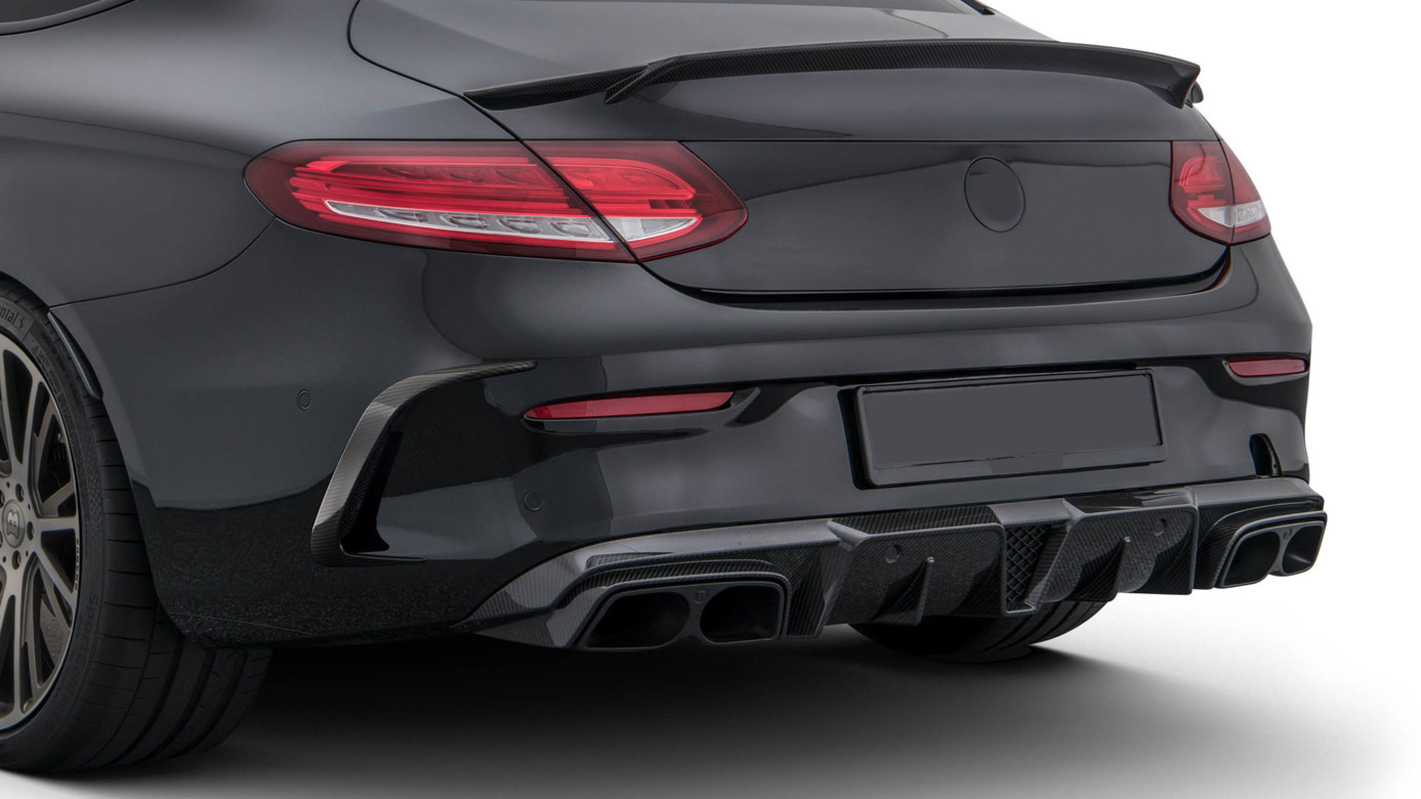 Rear diffuser BS style Carbon for Mercedes C-class C 205 AMG C 63