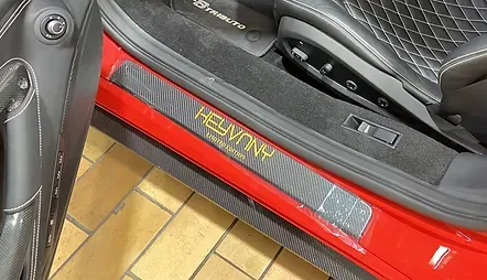 Door sill guards Keyvany Carbon for Ferrari F8 Tributo 