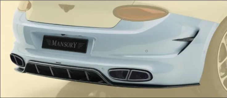 Rear bumper with diffuser I Mansory Carbon for Bentey Continental GT