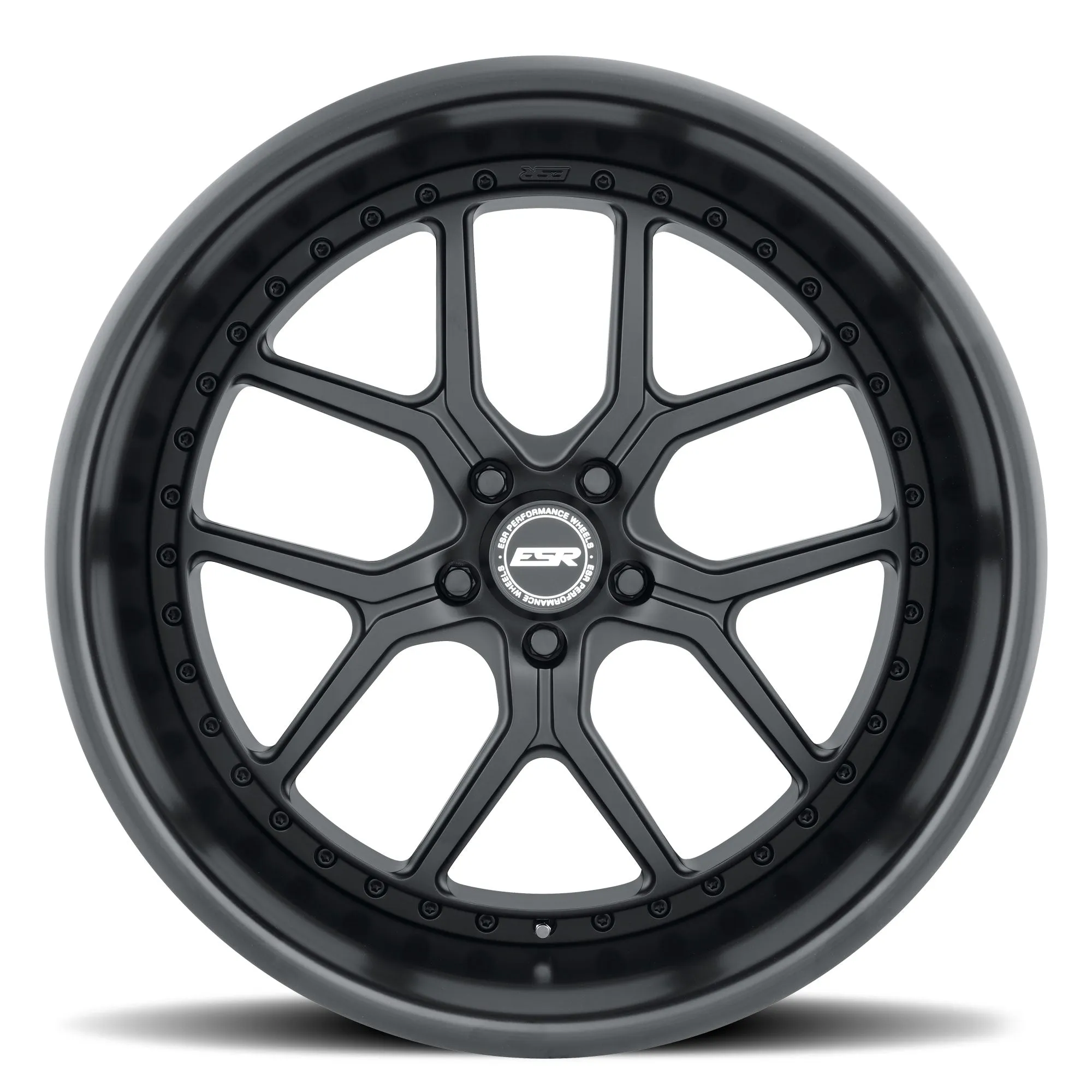 ESR ES2 3-Piece Forged Wheel — matte black 20x12 face view