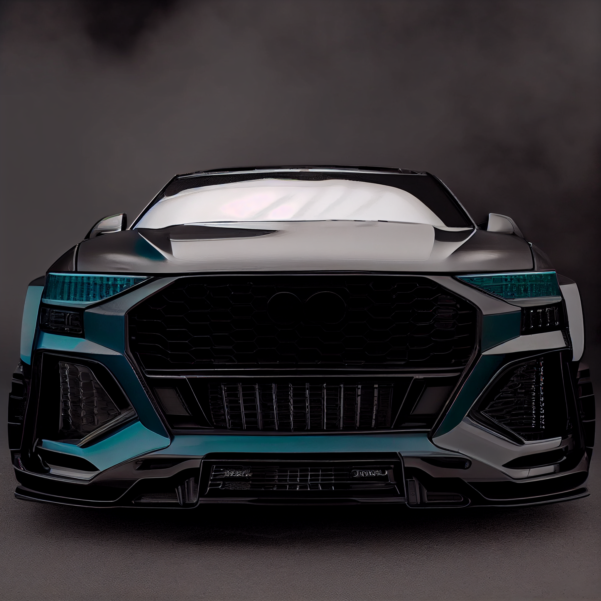 AI Custom Design Wide Body Front Bumper for Audi Q8 Ver4.1