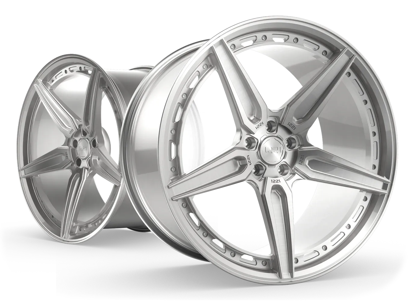 1221 Wheels 0551 AP1X Forged Wheels — Brushed Gloss Clear view