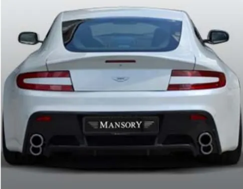Rear apron US-Version Mansory Carbon for Aston Martin V8 Vantage