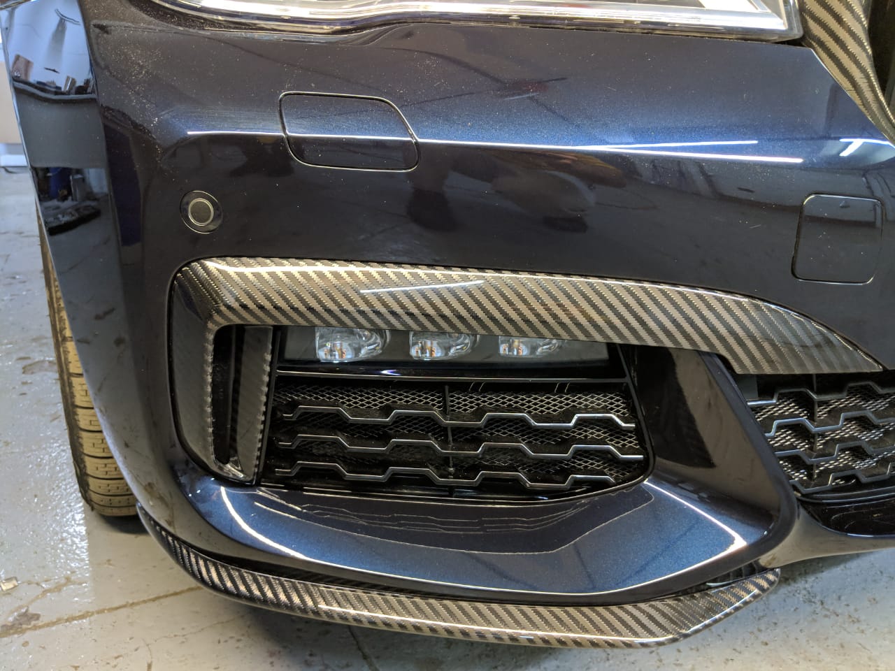 Fangs of the front bumper Carbon for BMW 7 series G11/G12