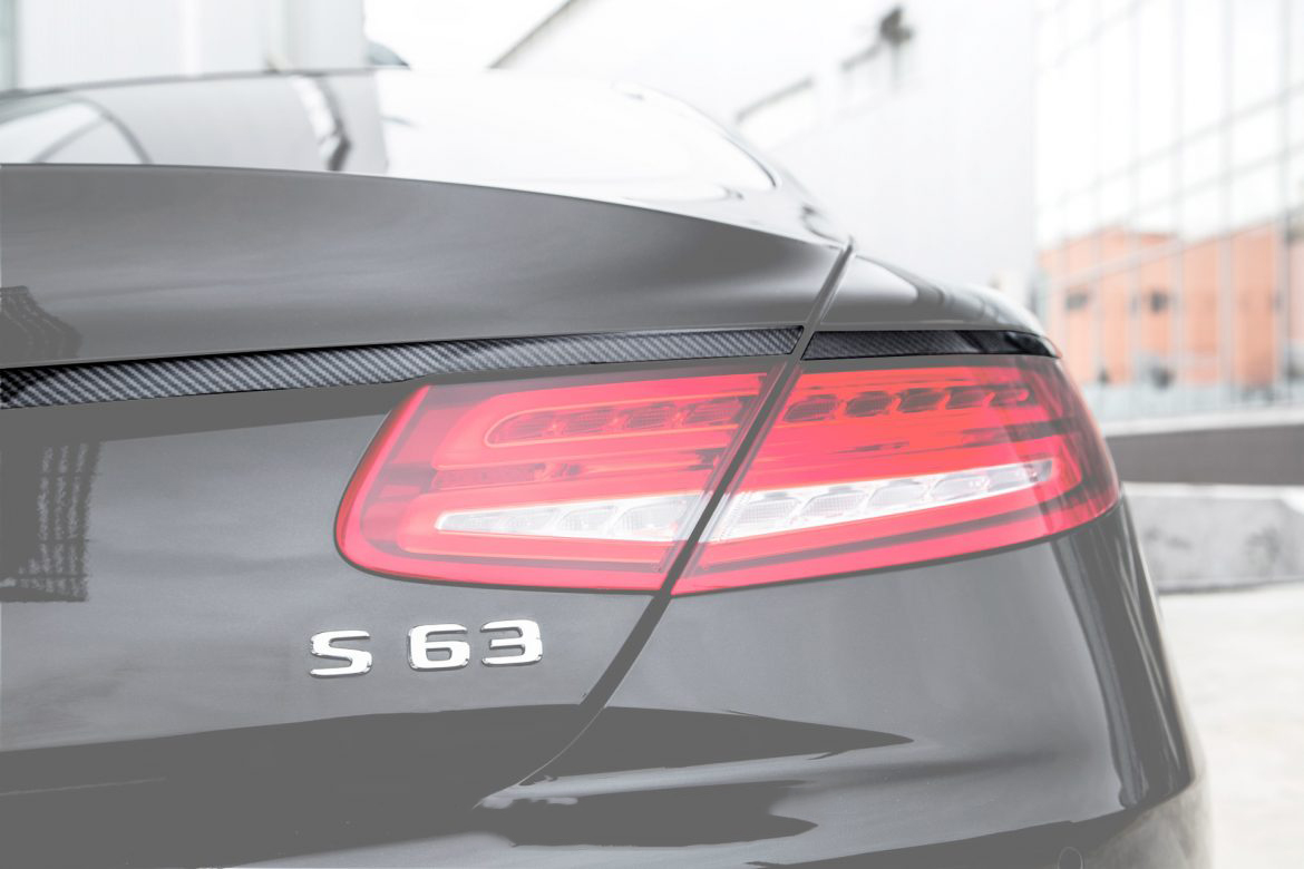 Trim over the rear lights (3 parts) carbon for Mercedes S-class Coupe C217 AMG S63