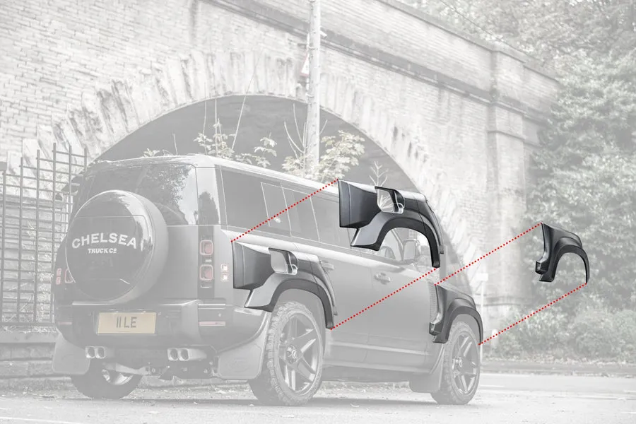 Check our price and buy Kahn Design carbon fiber body kit set for Land Rover Defender 110 wide track