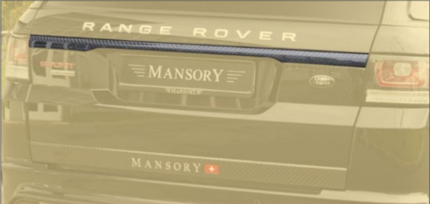 Rear panel Mansory Carbon for Land Rover Range Rover Sport SVR new