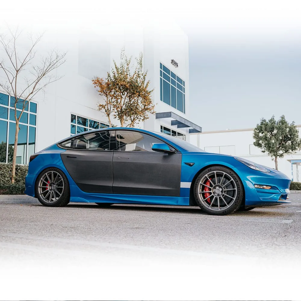 Check price and buy Unplugged Performance Carbon Fiber Body kit Set for Tesla Model 3