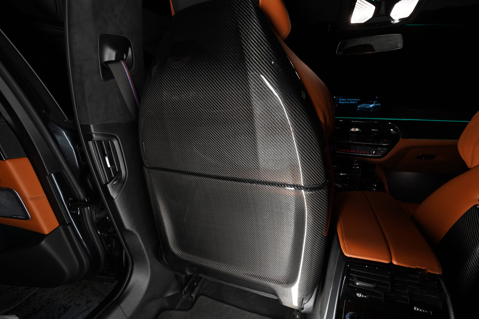 Seat back pads Sport Tech Carbon for BMW M5 F90