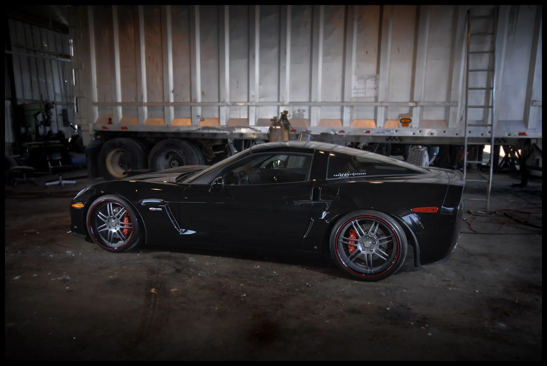Corvette Z06 on 360 Forged Split Seven — close-up detail