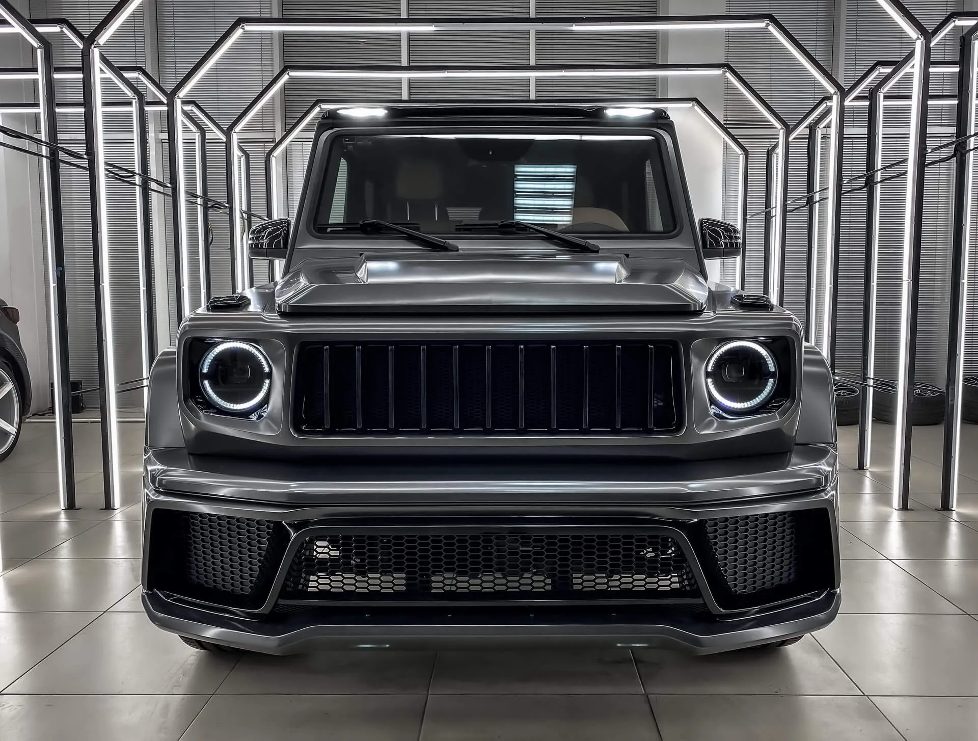 Front bumper side grille SCL Performance for Mercedes G-class W463A Diamant