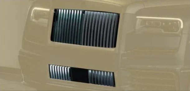 Ambiente grille and front bumper Illumination with two tone painting lamels Mansory for Rolls-Royce Cullinan Coastline