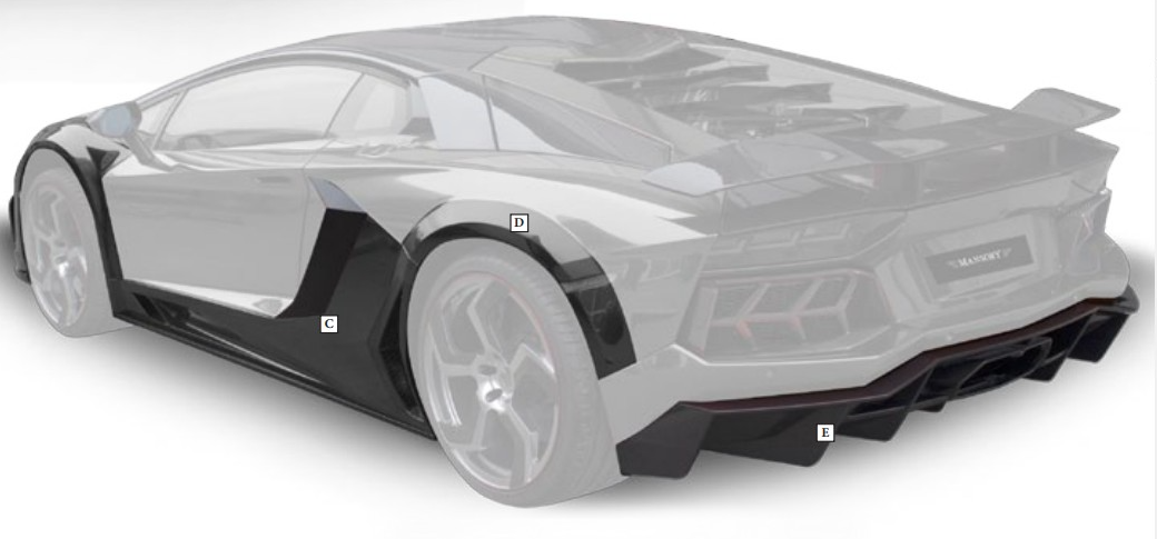 Body kit Mansory Carbon for Lamborghini Aventador